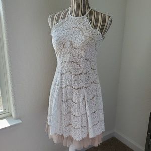 Francesca's Small White Lace Dress